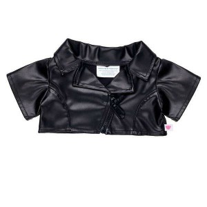 Build A Bear Black Faux Leather Jacket Outfits | WJMFQ8123