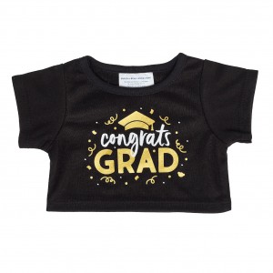 Build A Bear Black & Gold Congrats Tee Congratulations Gifts | PTOUM8197