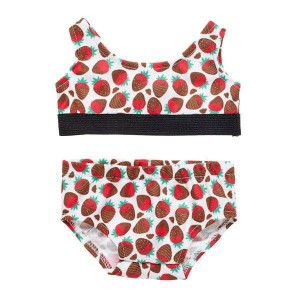 Build A Bear Chocolate Strawberry 2 Piece Swimwear | JISET3729