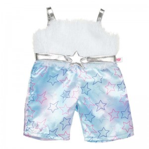 Build A Bear Faux Fur Star Jumpsuit Honey Girls | MXGAW9671