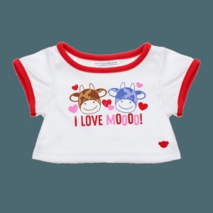 Build A Bear I love Moooo T-Shirt Valentines Day | PBEDZ1803