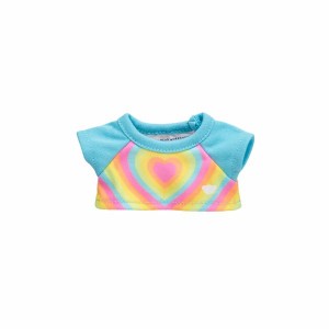 Build A Bear Mini Beans Rainbow Heart Tee Mini Beans | DETUI5968