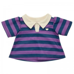 Build A Bear Navy and Purple Stripe Polo Dress Dresses | LNWGA1645