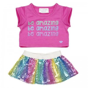 Build A Bear Rainbow "Be Amazing" Outfit Outfits | YAORS6814