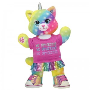 Build A Bear Rainbow Kittycorn Plush "Be Amazing" Gift Set Birthday Gifts | EXTOK9257