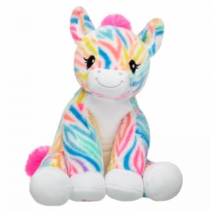 Build A Bear Rainbow Stripes Zebra Stuffed Animal Rainbow Friends | APMIU4925