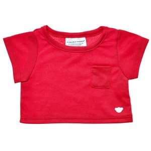 Build A Bear Red Pocket T-Shirt Tees | PTEWA0938