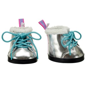 Build A Bear Silver Combat Boot Honey Girls | NQSKL5341