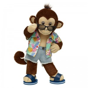 Build A Bear Smiley Monkey Soft Toy Tropical Summer Gift Set Summer Fun | JKSIR5370