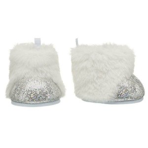 Build A Bear White Furry Boots Honey Girls | CLNRI5437