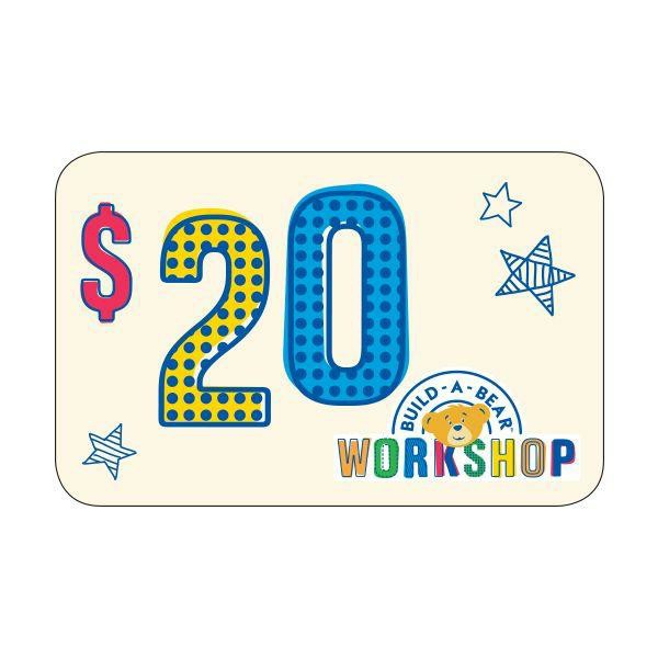 Build A Bear $20 In-Store Use Voucher Birthday Gifts | CRYFQ3480