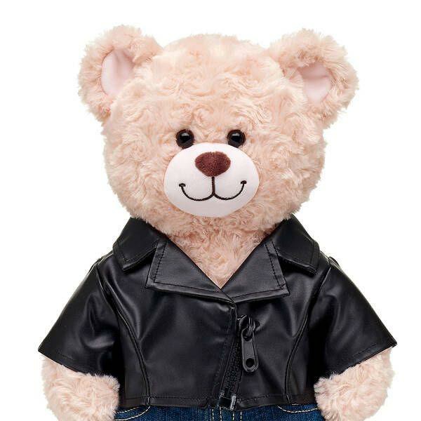 Build A Bear Black Faux Leather Jacket Outfits | WJMFQ8123