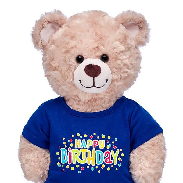 Build A Bear Blue Happy Birthday T-Shirt Tees | NOFBC1253