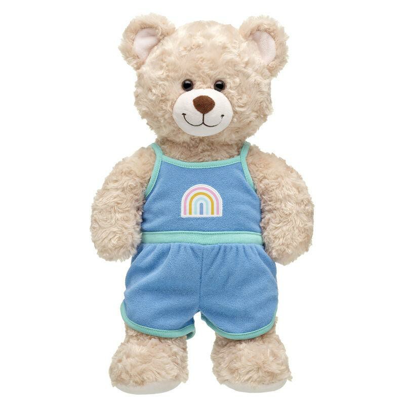 Build A Bear Blue Rainbow Romper Outfits | BJHDK9276