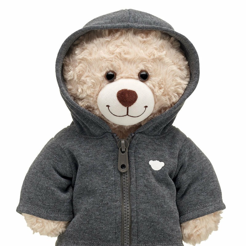 Build A Bear Charcoal Grey Zip Hoodie Outfits | HSECG4963