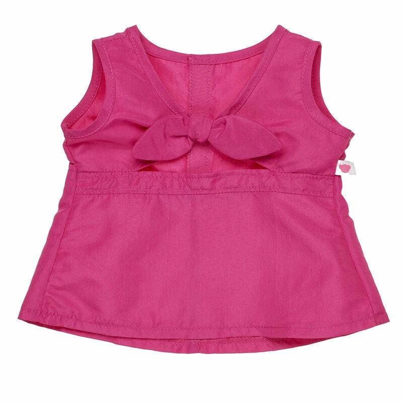 Build A Bear Fuchsia Tie Cutout Dress Dresses | WBFHT2987