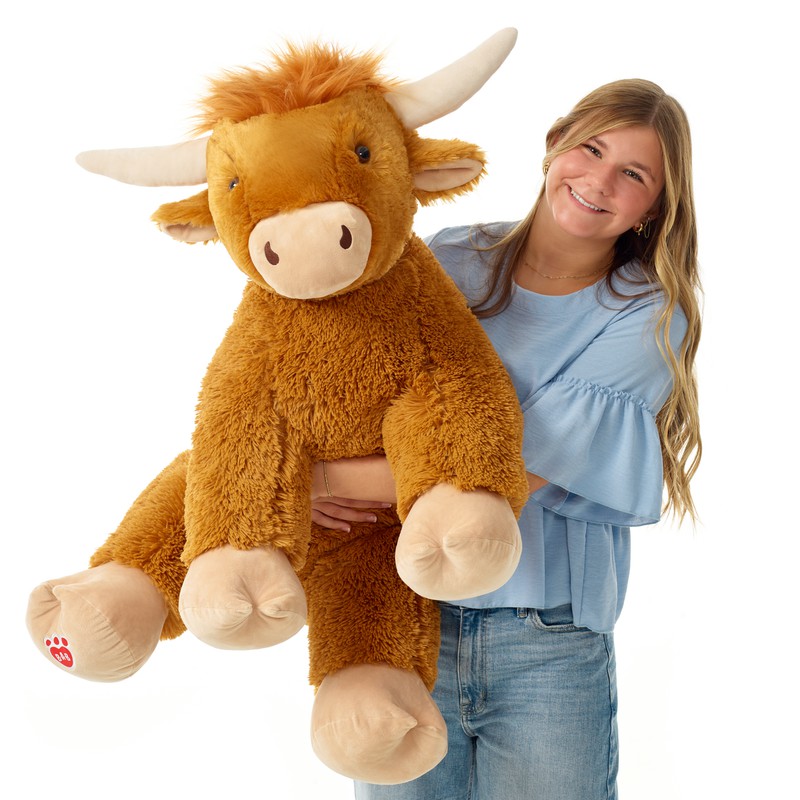 Build A Bear Giant Shaggy Highland Cow Stuffed Animal Cows | BEZCD4317