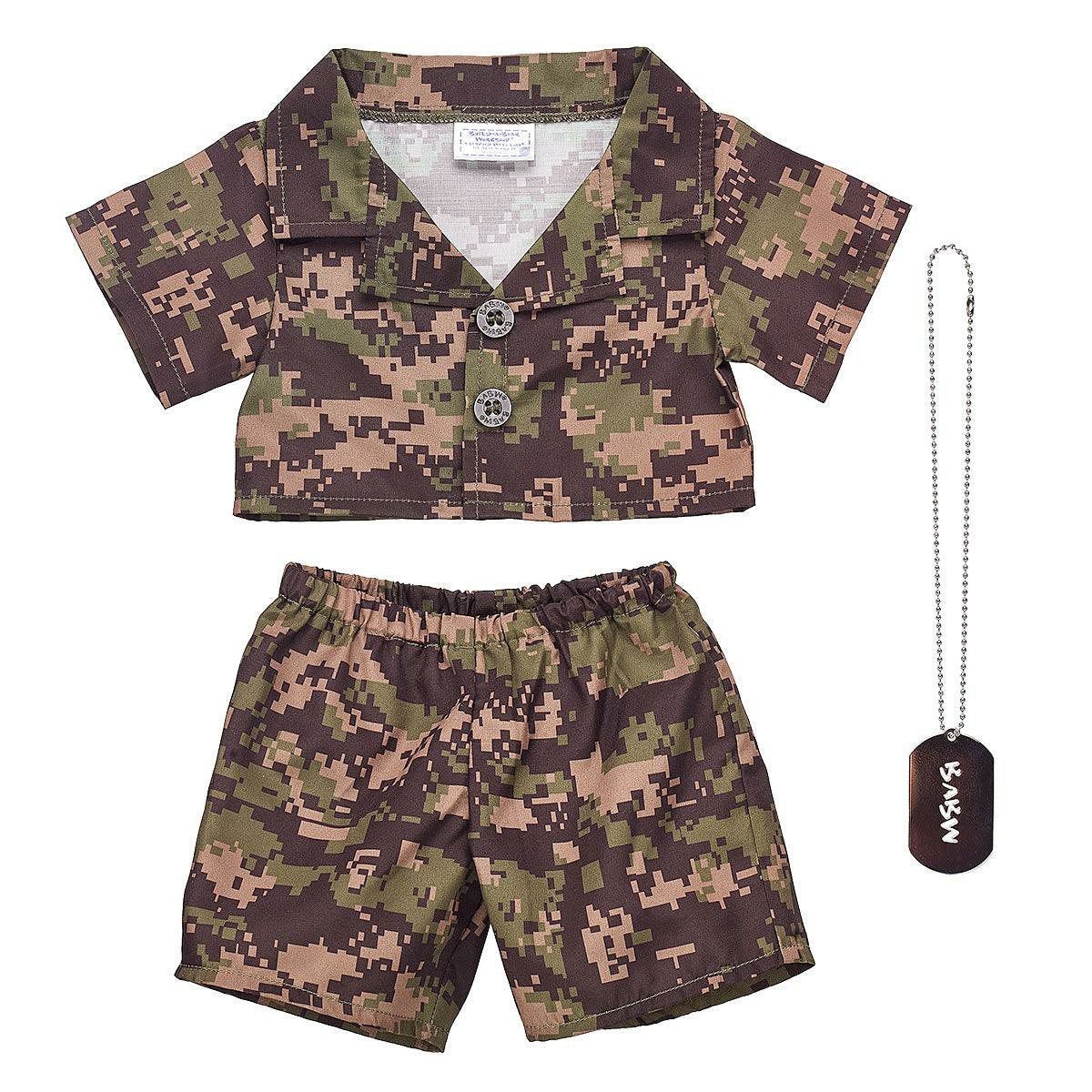 Build A Bear Green Camo Uniform Outfits | FRMAU6375