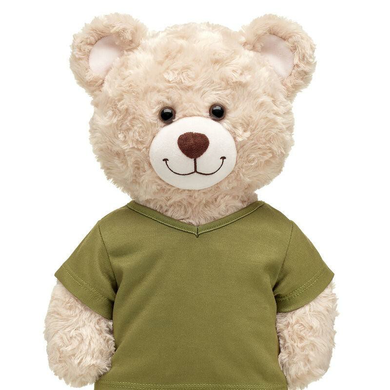 Build A Bear Green V-Neck T-Shirt Tees | APNYF9154