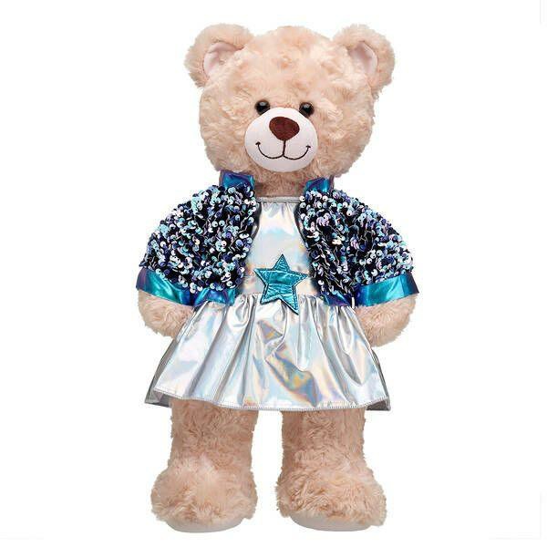 Build A Bear Iridescent Sequin Bomber Outfit Honey Girls | VYUXF9368