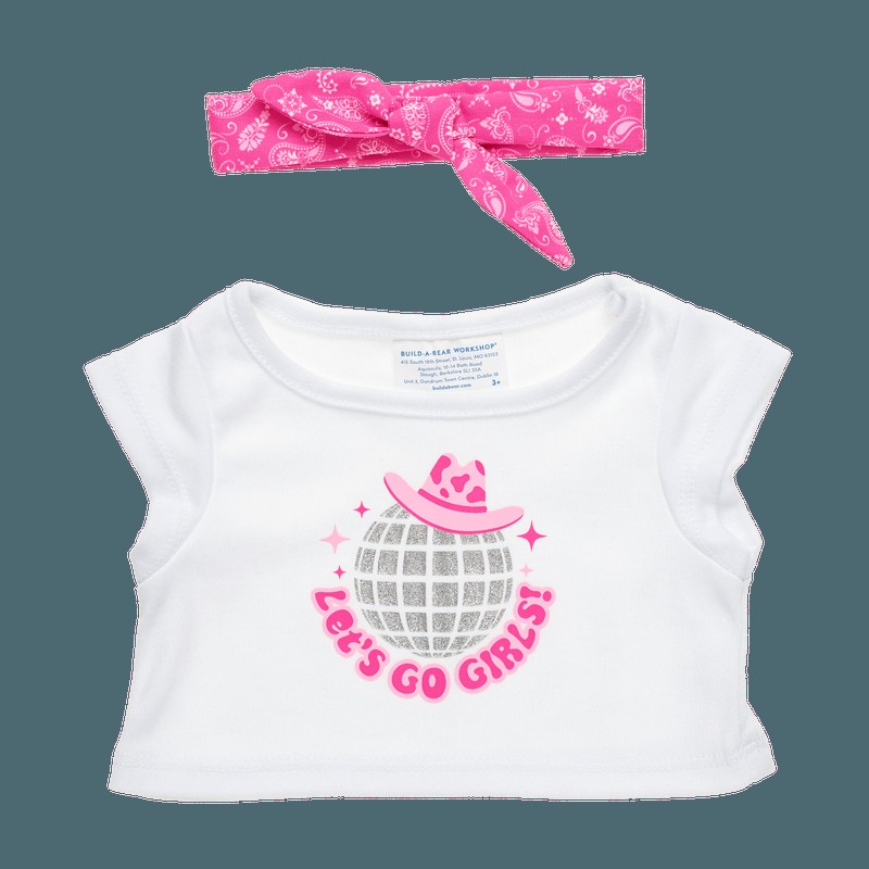 Build A Bear Let\'s Go Girls Tee and Bandana Set Tees | MNASY6249