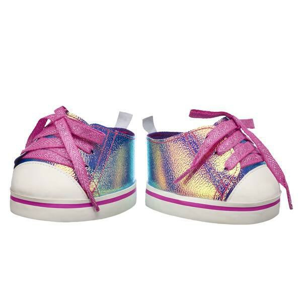 Build A Bear Metallic Low Top Shoes Rainbow Friends | UPYJI2047