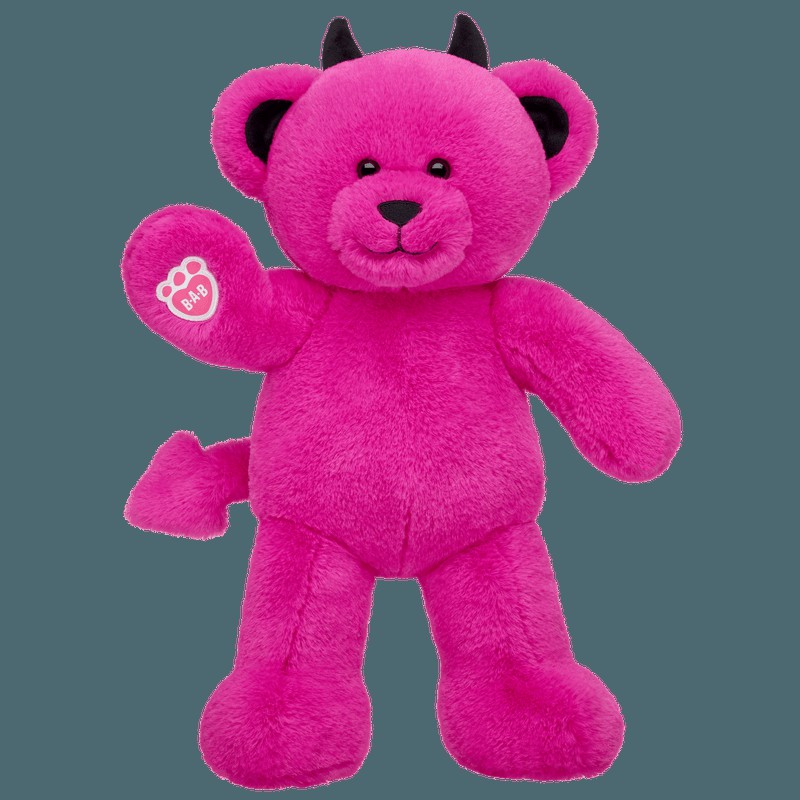 Build A Bear Pink Bear Devil Valentines Day | QKNSC0897