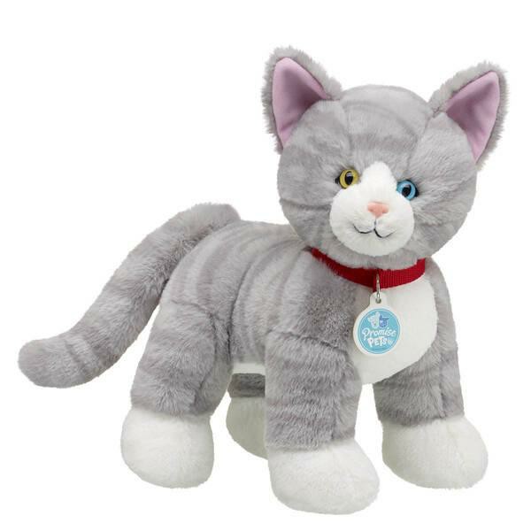 Build A Bear Promise Pets Grey and White Kitty Promise Pets | BQMKX0435