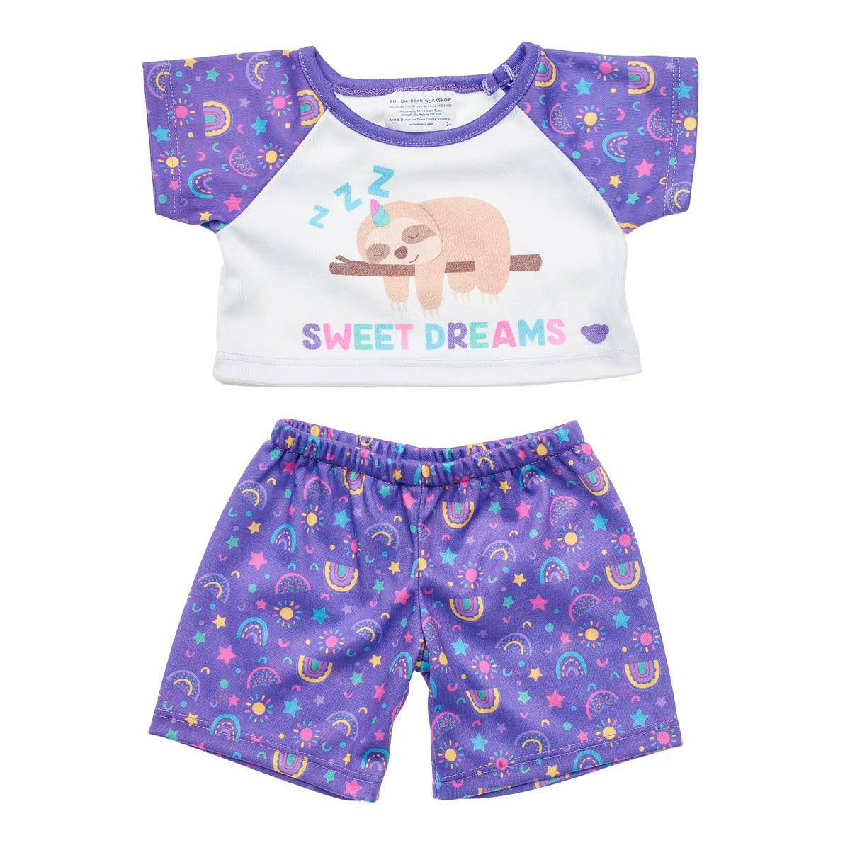 Build A Bear Rainbow Sloth Pyjama Set Pyjama\'s & Underwear | YOQTE9764