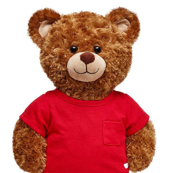 Build A Bear Red Pocket T-Shirt Tees | PTEWA0938