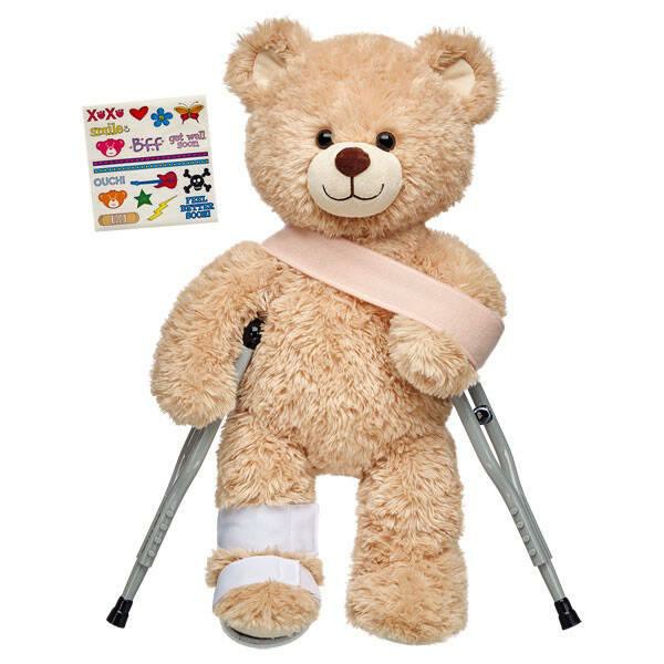 Build A Bear Silver Crutches Set Get Well Soon Gifts | CIXLQ0791