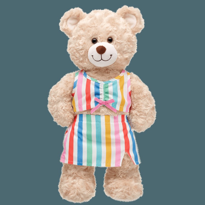 Build A Bear Striped Skirt Set Outfits | YVSUA5431