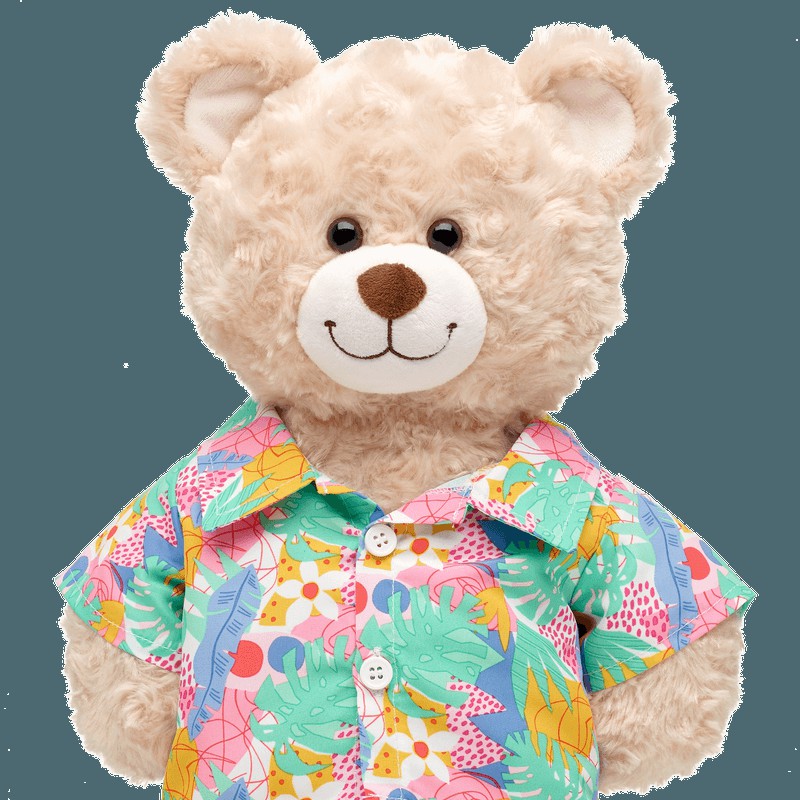 Build A Bear Tropical Button Up Shirt Summer Fun | DHWQV9574