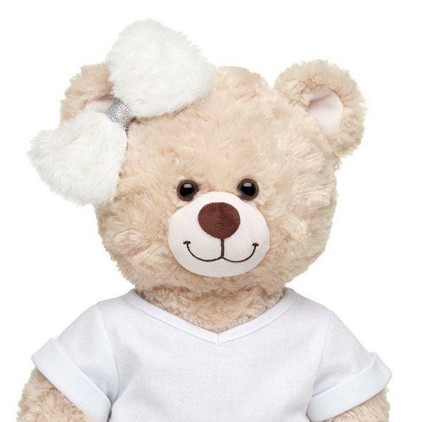 Build A Bear White Furry Bow Hats & Headwear | KNCTR2145